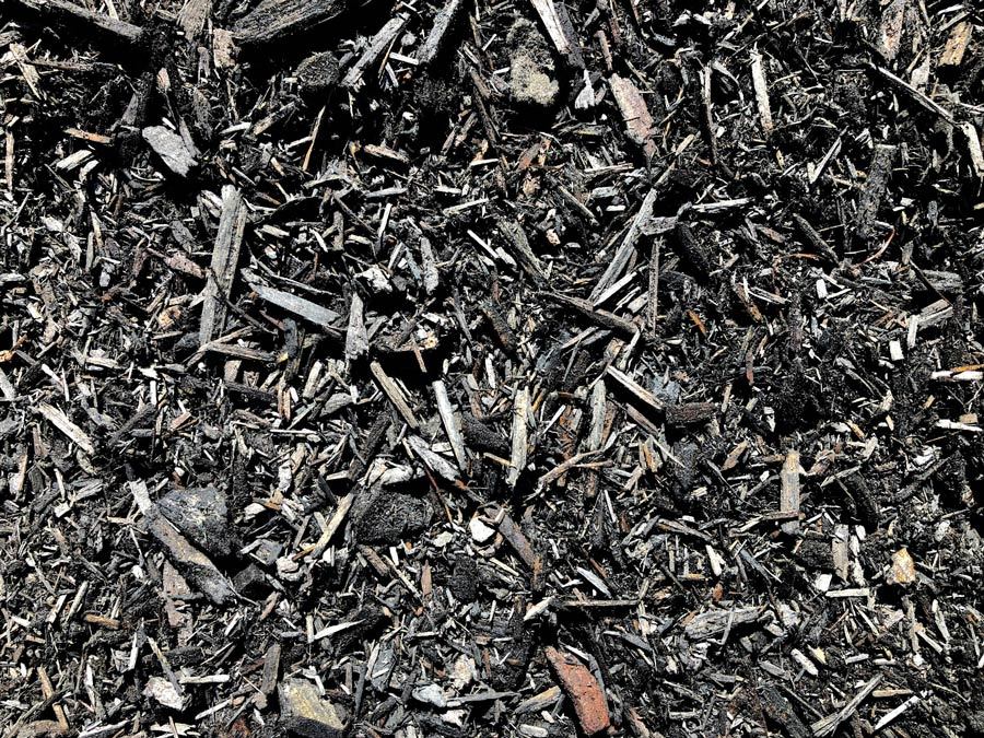 Black Shredded Mulch at Granite Landscape Centers